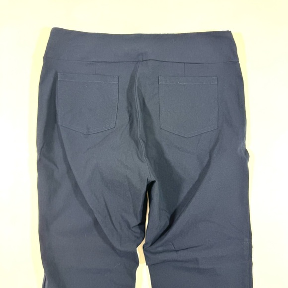 J McLaughlin Masie Pants Flat Front Winter Navy Blue - Picture 4 of 10